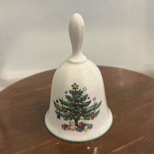 Nikko Classic Collection Christmastime Dinner Bell Christmas Tree Pattern Japan